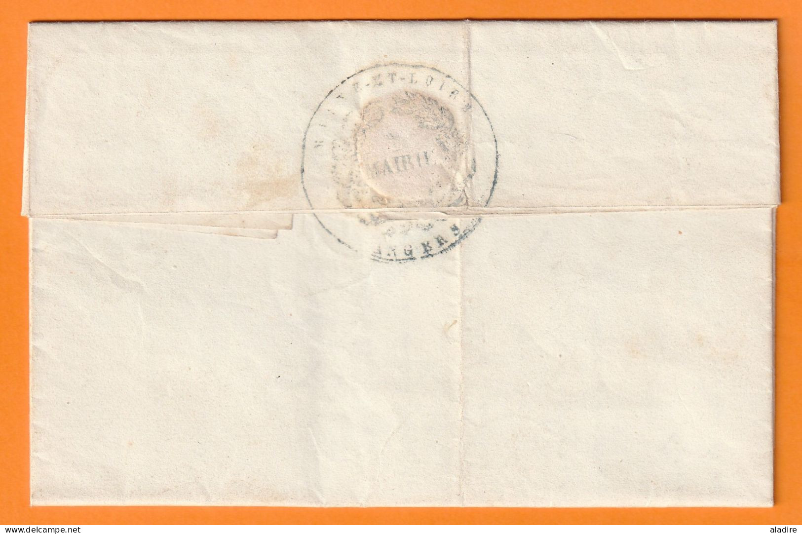 1839 -  Lettre Pliée Avec Correspondance D'ANGERS En Ville - Invitation Du Maire - Cachet Municipal Au Verso - 1801-1848: Vorläufer XIX
