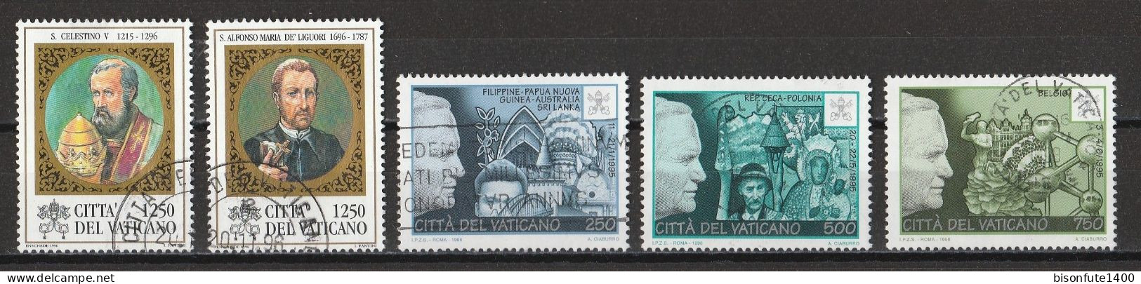 Vatican 1996 : Timbres Yvert & Tellier N° 1050 - 1051 - 1052 - 1053 - 1054 - 1057 Et 1058 Oblitérés - Usati