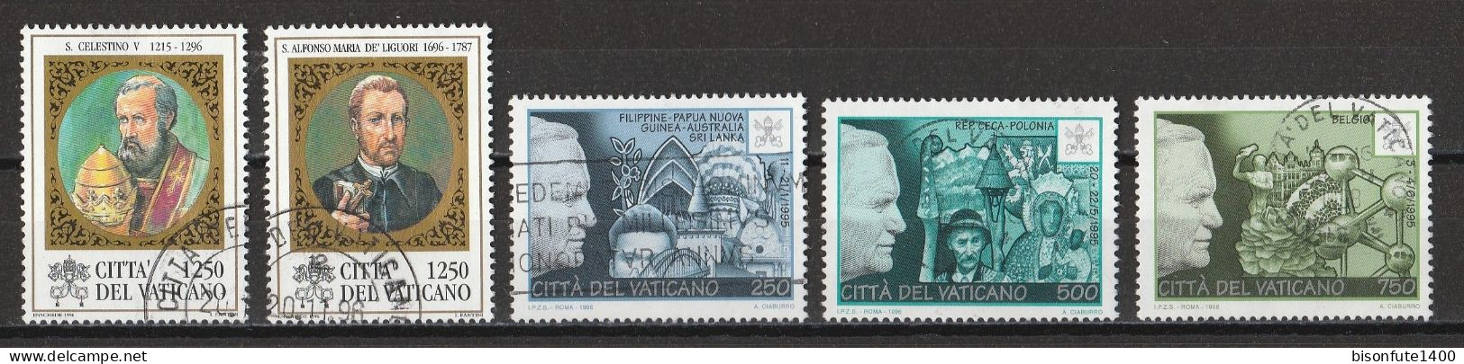 Vatican 1996 : Timbres Yvert & Tellier N° 1050 - 1051 - 1052 - 1053 - 1054 - 1057 Et 1058 Oblitérés - Oblitérés