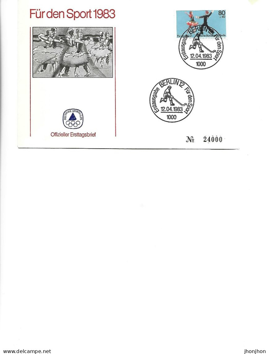Germany - Official First Day Cover 1983 - For Sport 12.041983 -   Figure Skating, Pairs - 1981-1990
