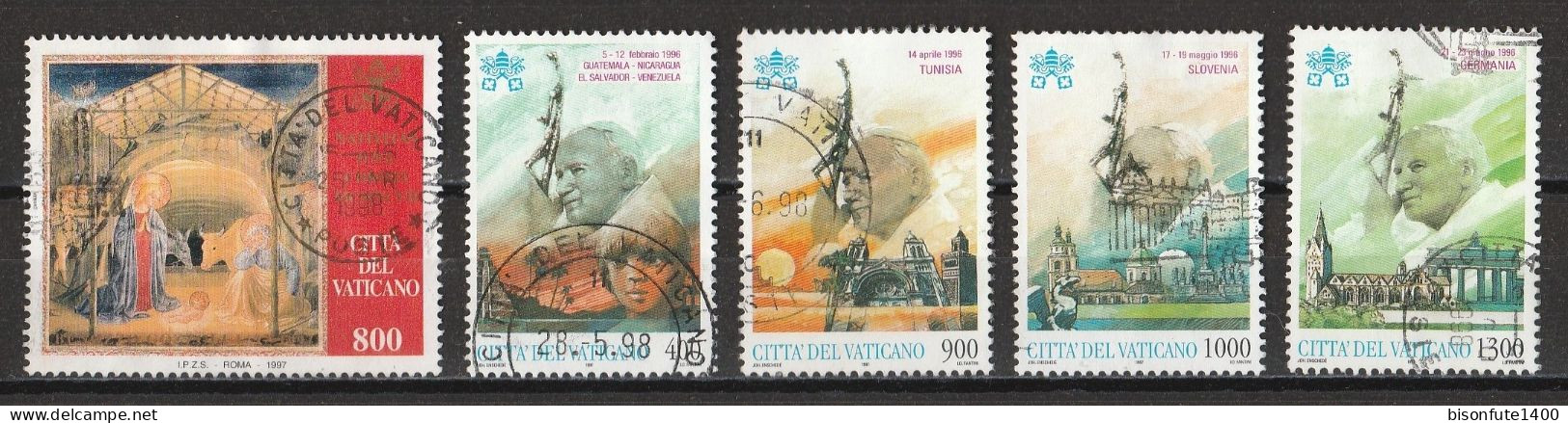 Vatican 1997 : Timbres Yvert & Tellier N° 1059 - 1060 - 1061 - 1083 - 1084 - 1089 - 1090 - 1091 - 1092 Et 1093 Oblitérés - Oblitérés