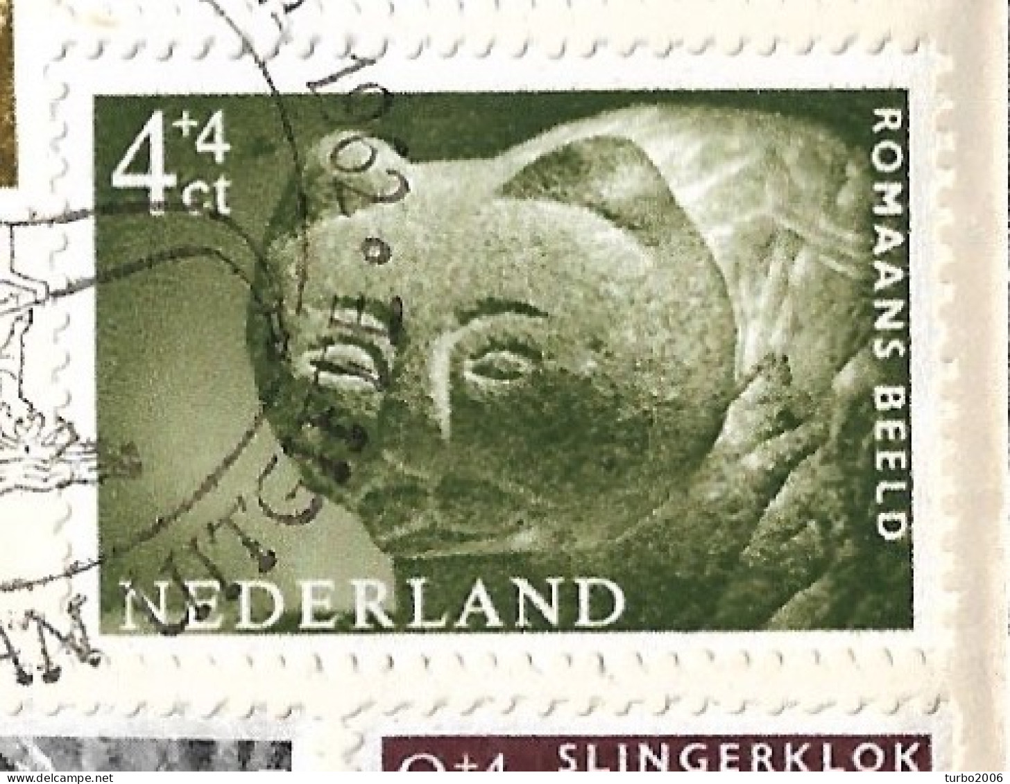 Plaatfout Groene Vlek Tussen 4 En Oor In 1962 Zomerzegels 4 + 4 Ct Groen NVPH 766 PM Op E 51 - Abarten Und Kuriositäten
