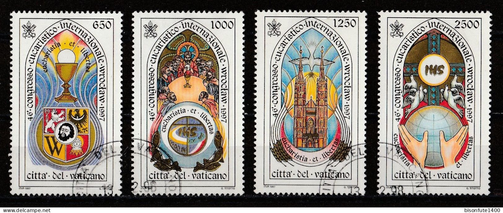 Vatican 1997 : Timbres Yvert & Tellier N° 1079 - 1080 - 1081 Et 1082 Oblitérés - Usati