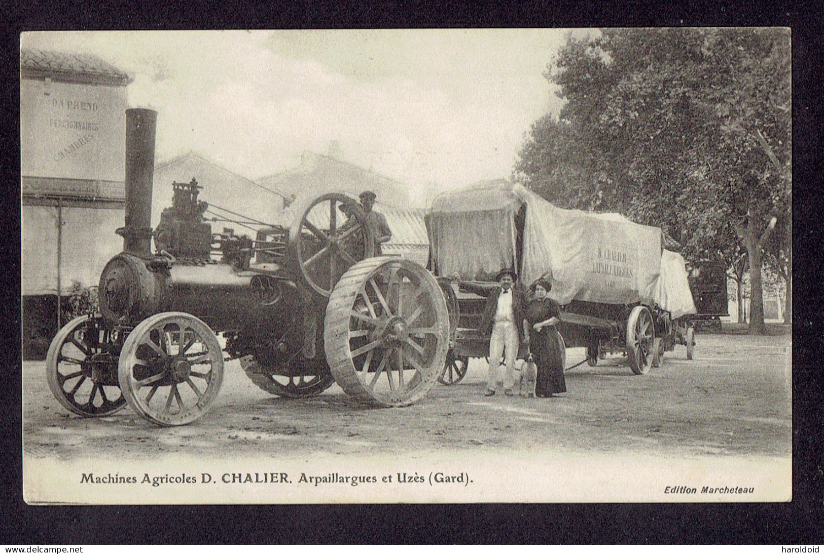 CPA DPT 30 - GARD - MACHINES AGRICOLES D. CHALIER - ARPAILLARGUES ET UZES - Tractors