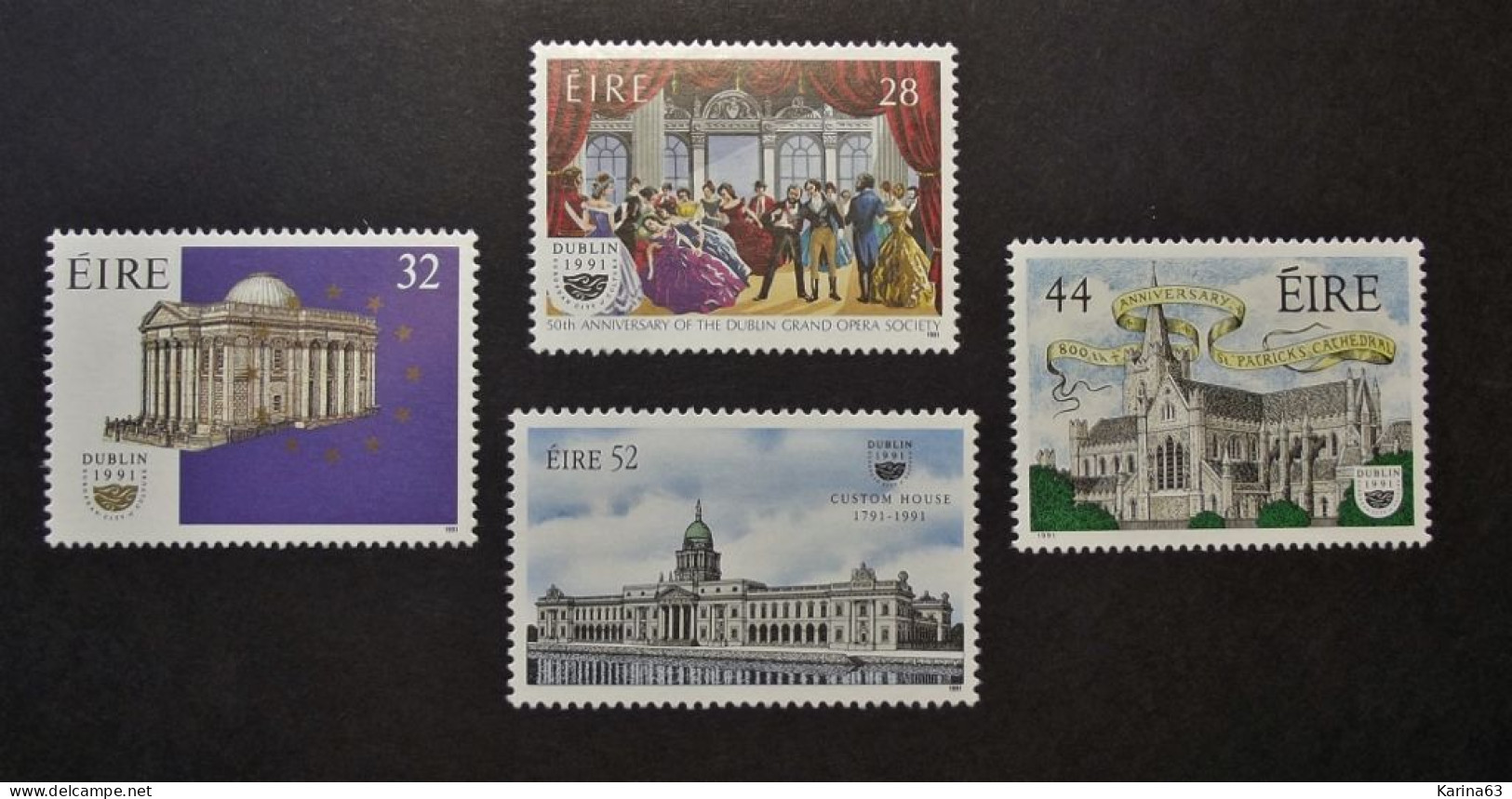 Ireland - Irelande - Eire - 1991 Y&T N° 758 / 761 ( 4 Val.) - Dublin Cultural City 1991 - MNH - Postfris - Neufs