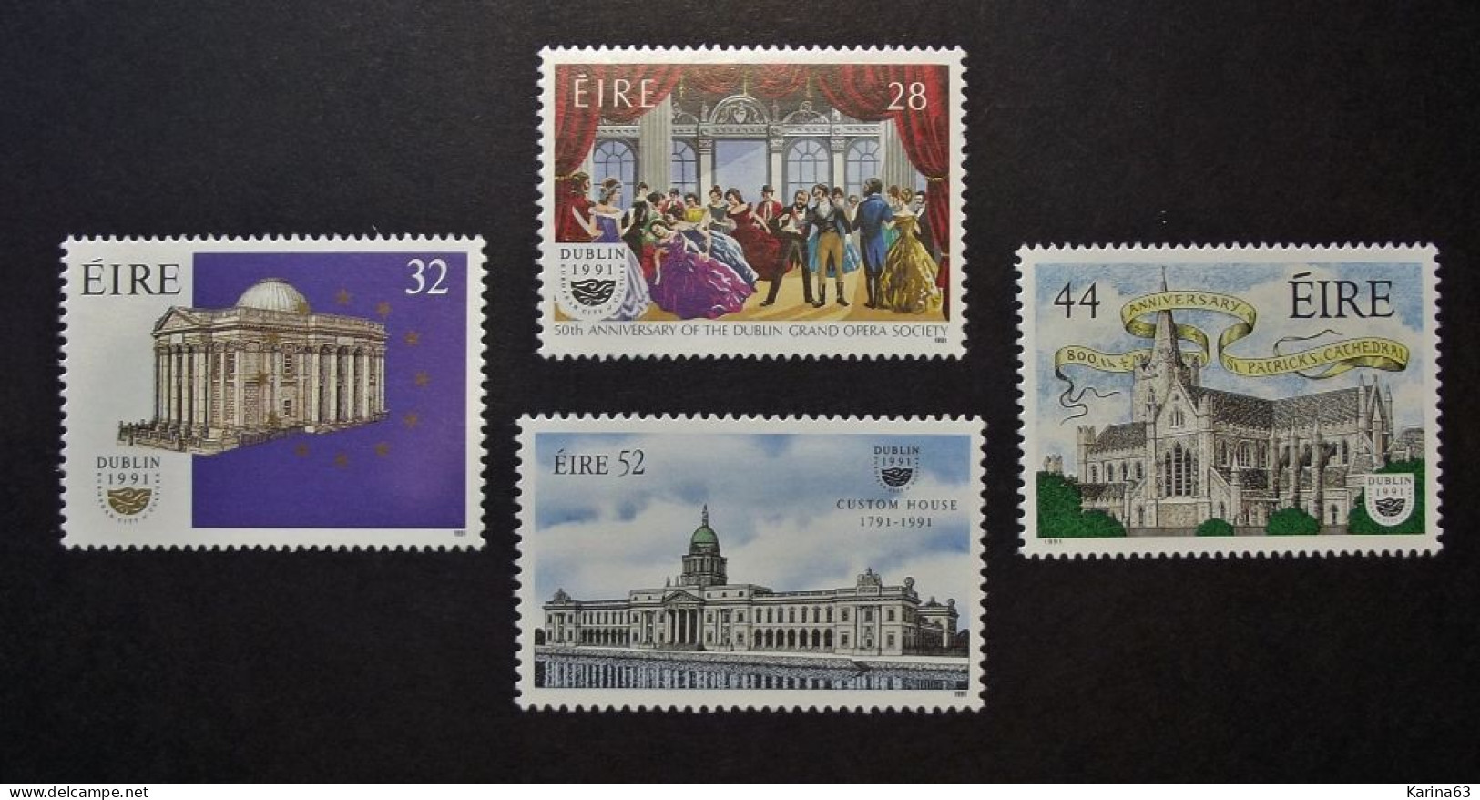 Ireland - Irelande - Eire - 1991 Y&T N° 758 / 761 ( 4 Val.) - Dublin Cultural City 1991 - MNH - Postfris - Neufs