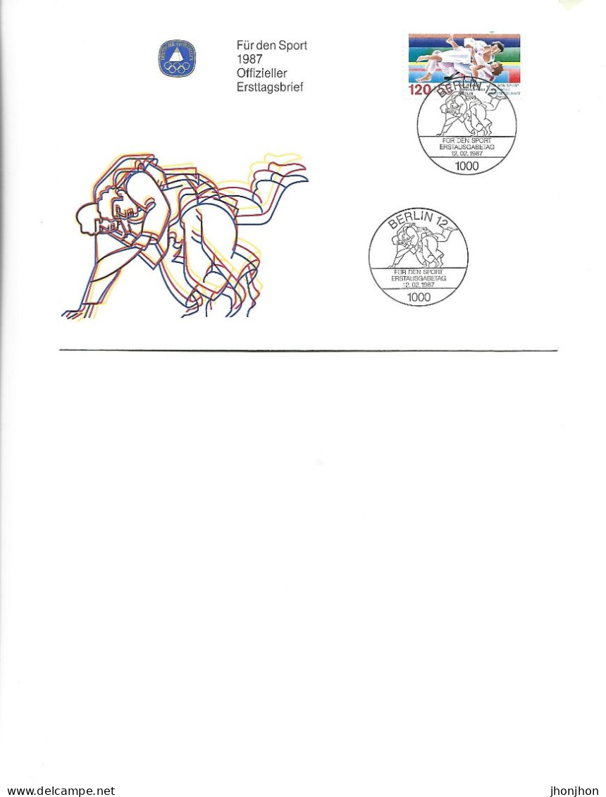 Germany - Official First Day Cover 1987 - For Sport 12.021987 - Judo World Championship - 1981-1990