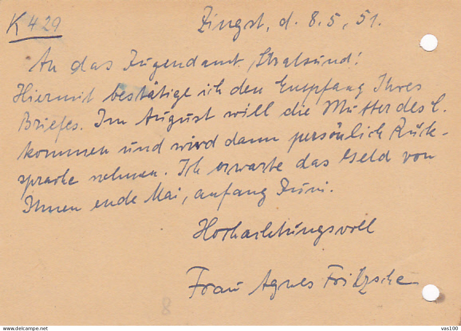 WILHELM PIECK, PC STATIONERY, ENTIER POSTAL, 1950, GERMANY - Postkaarten - Gebruikt