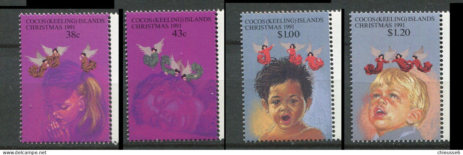 Cocos ** N° 240 à 243 - Noël. Têtes D'enfants - Cocos (Keeling) Islands