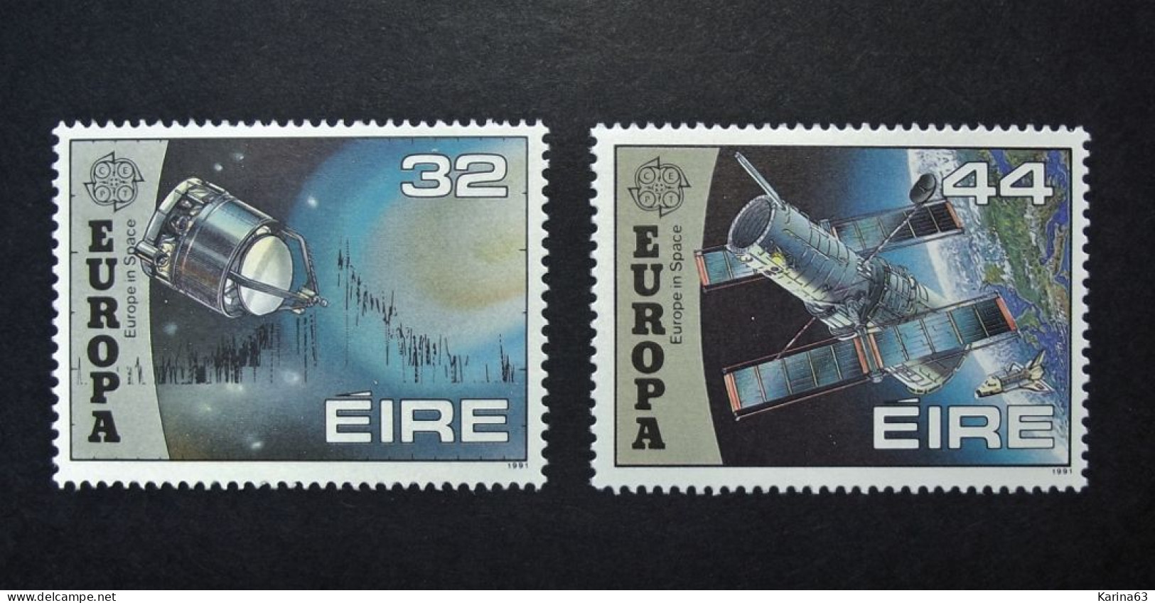 Ireland - Irelande - Eire - 1991 Y&T N° 762 / 763 ( 2 Val.) - Space - Science - Hubble - Halley - MNH - Postfris - Neufs