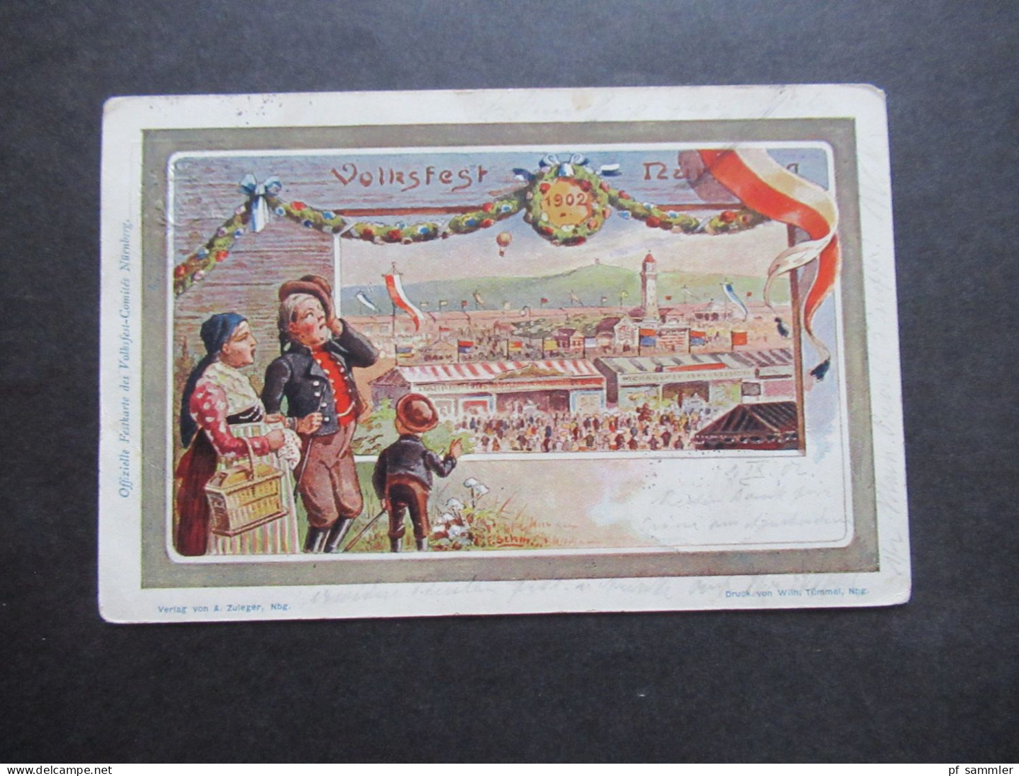 AD Bayern 1902 GA / Privat GA / PP Volksfest Nürnberg 1902 Offizielle Festkarte Des Volksfest Comites / K1 Nuernberg - Ganzsachen