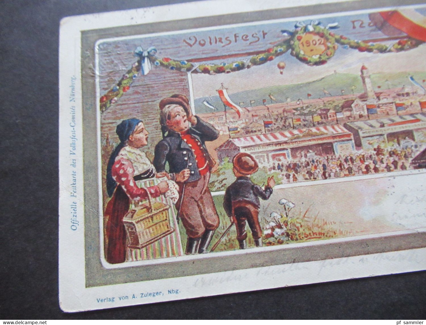 AD Bayern 1902 GA / Privat GA / PP Volksfest Nürnberg 1902 Offizielle Festkarte Des Volksfest Comites / K1 Nuernberg - Ganzsachen