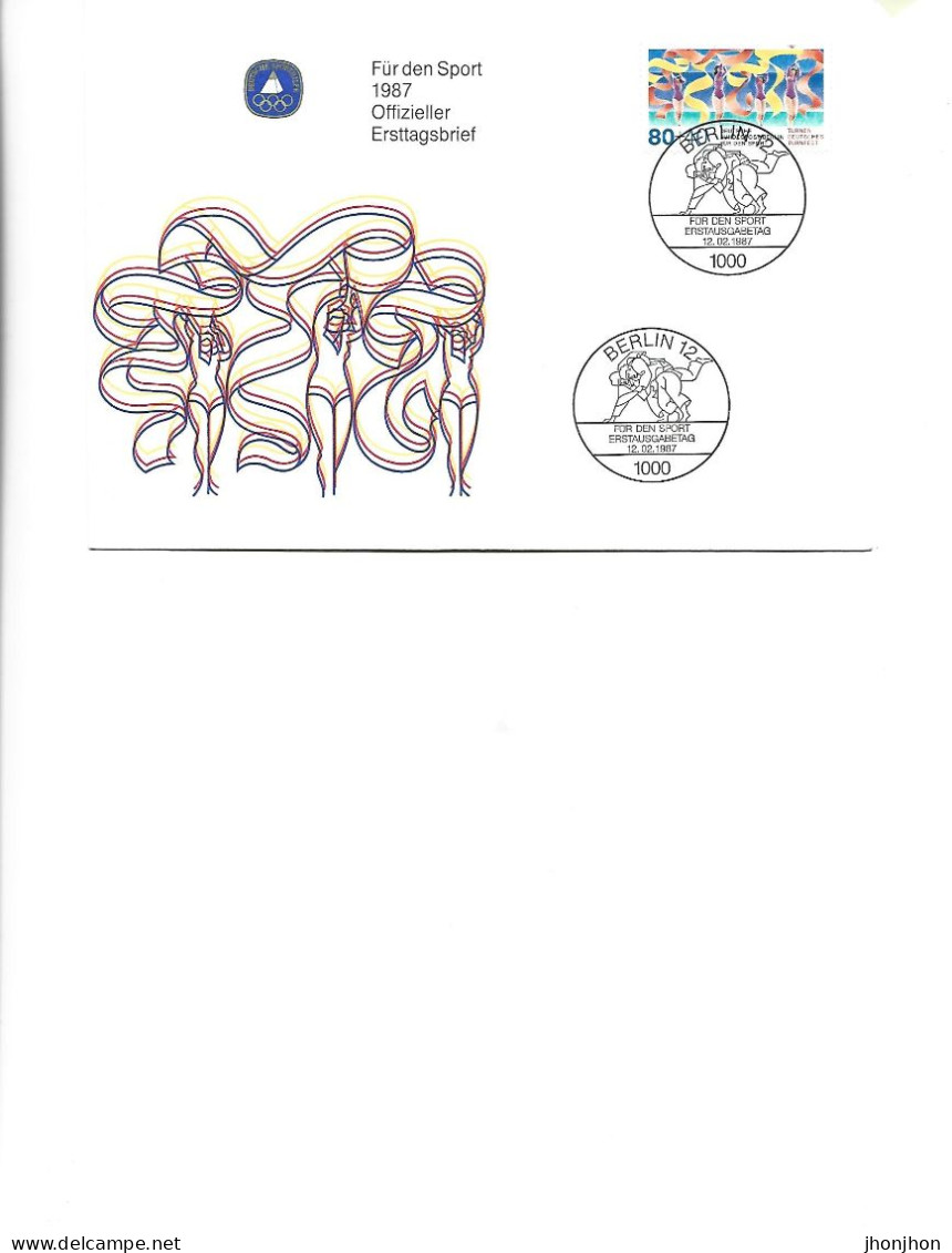 Germany - Official First Day Cover 1987 - For Sport 12.021987 - Gymnastics - German Gymnastics Festival - 1981-1990