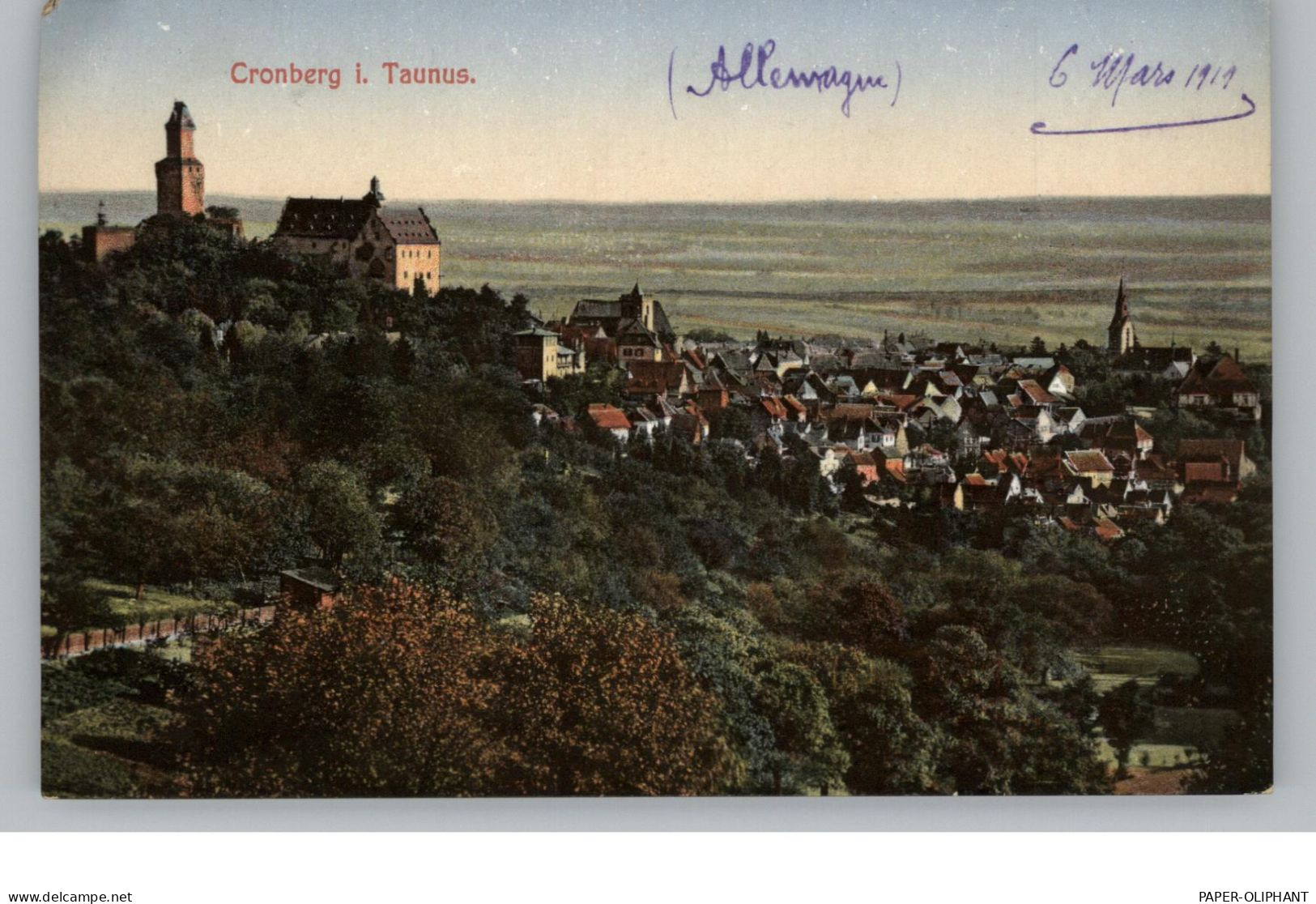 6242 KRONBERG, Blick über Den Ort, 1919 - Kronberg