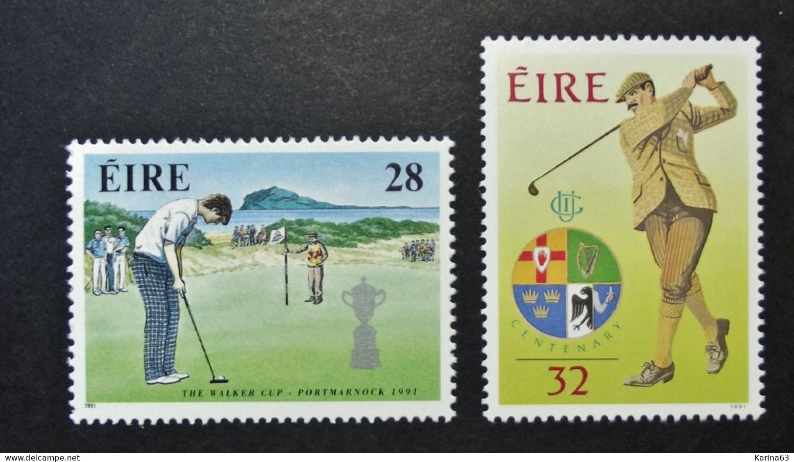 Ireland - Irelande - Eire - 1991 Y&T N° 772 / 773 ( 2 Val.) - Sports - Golf  - MNH - Postfris - Neufs