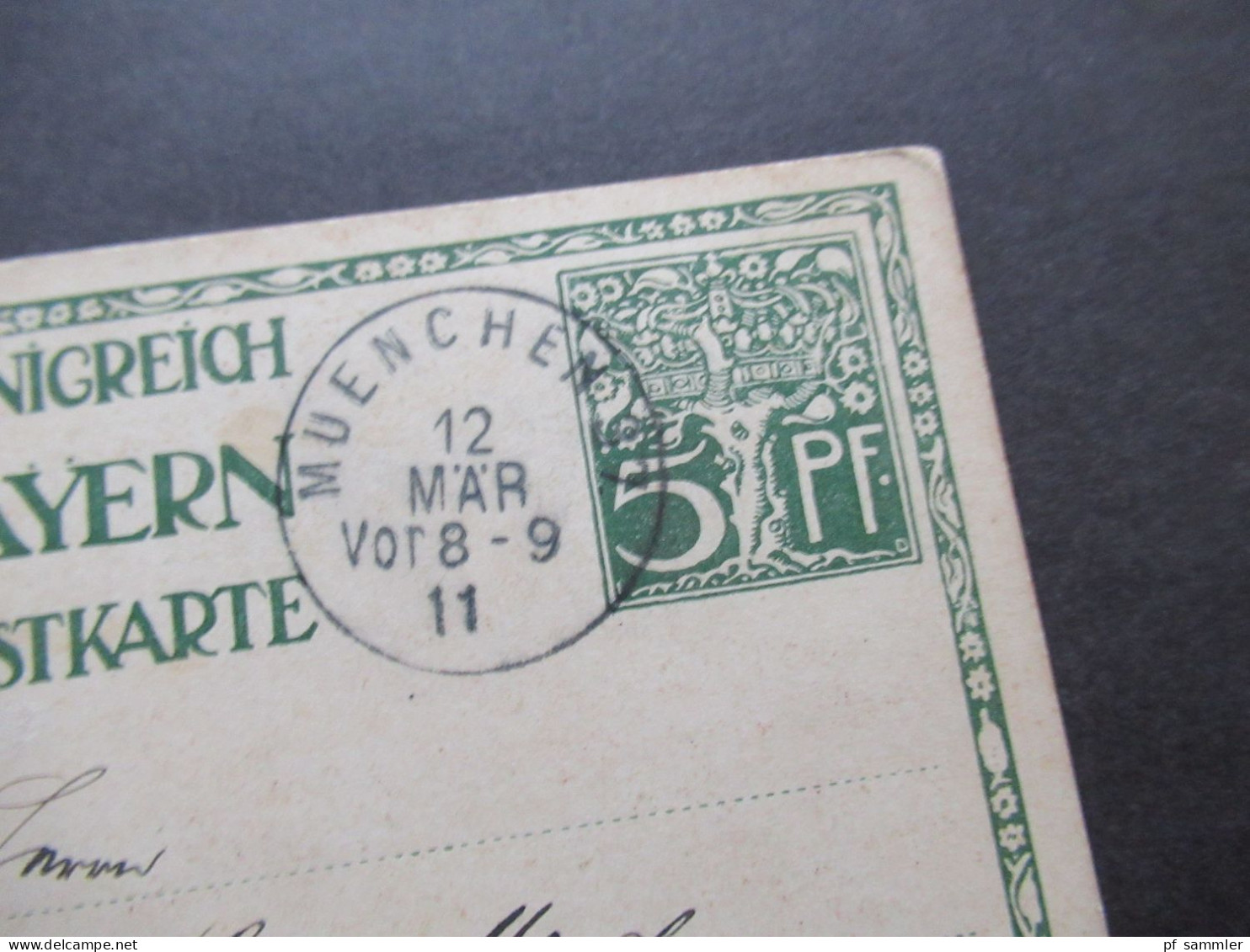 AD Bayern 1911 GA / Festpostkarte Königreich Bayern Mit 3 Weiteren Marken Stempel K1 Muenchen 37 - Rosenheim - Postal  Stationery