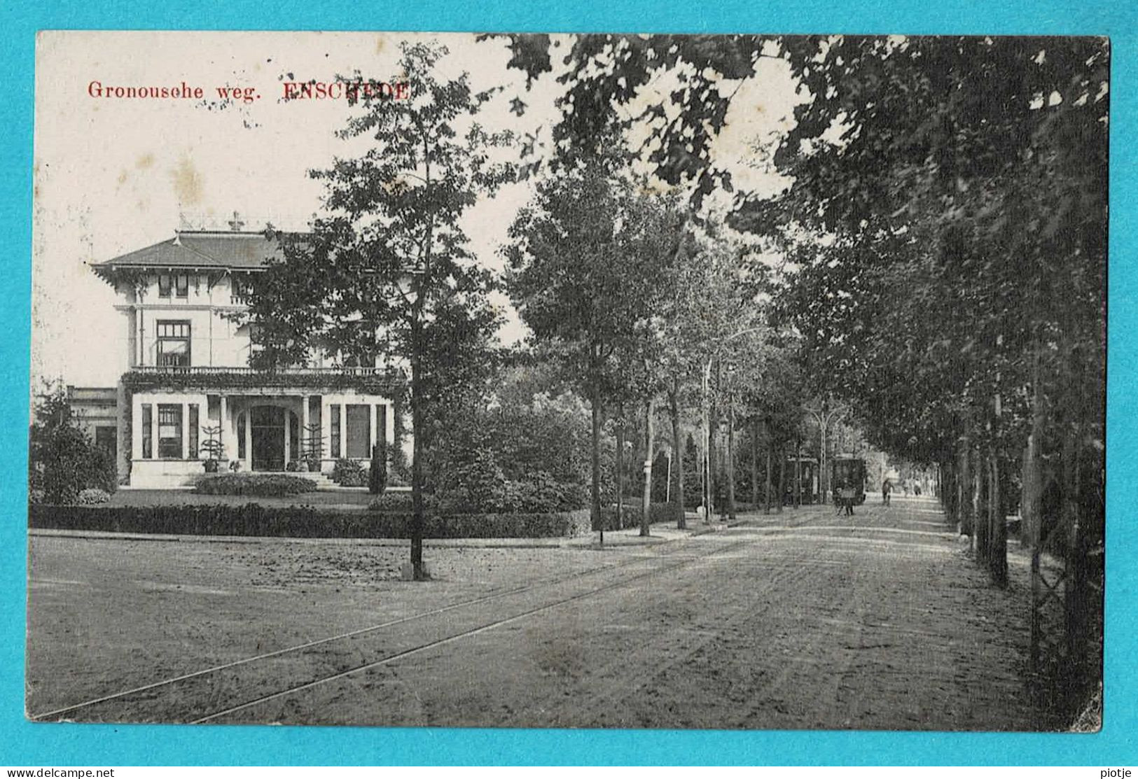 * Enschede (Overijssel - Nederland) * (Uitgave Goedkoope Bazar) Gronousche Weg, Tram, Vicinal, Park, Old - Enschede