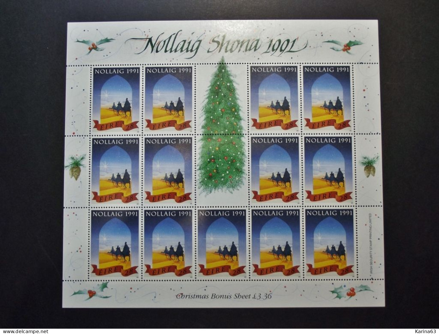 Ireland - Irelande - Eire - 1991 - Y&T N° 781 ( 13 Val.) - Christmas Sheet - Kerst - Noel - MNH - Postfris - Neufs