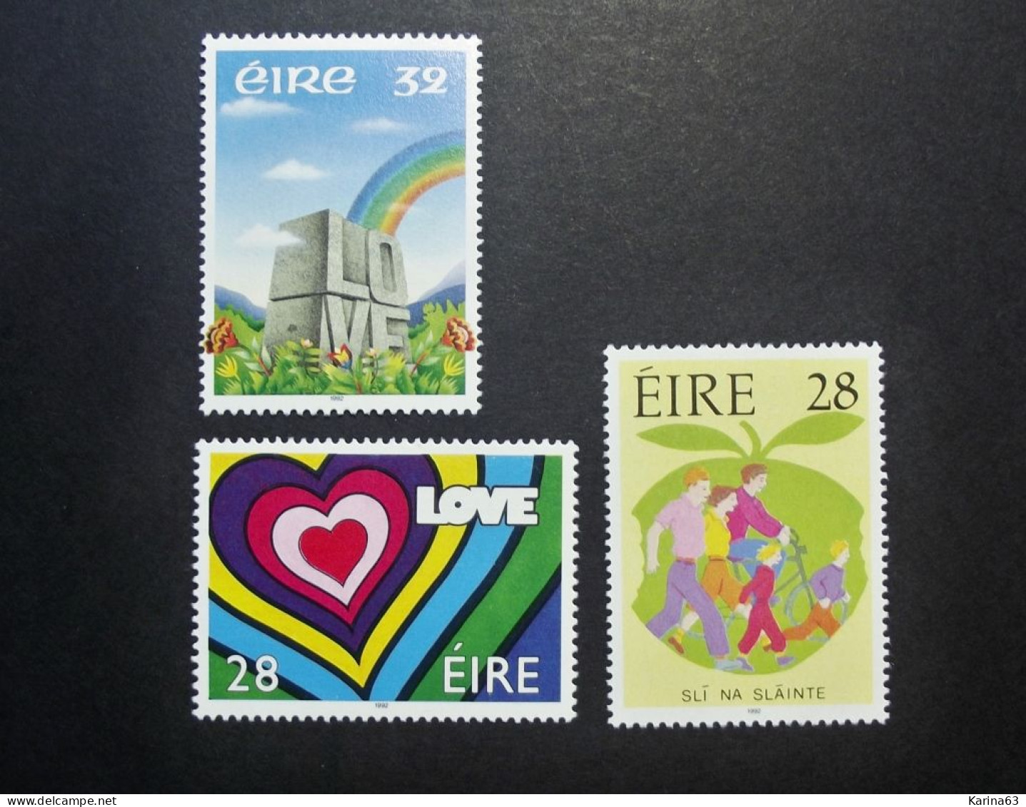 Ireland - Irelande - Eire - 1992 - Y&T N° 783 /784 - 787 ( 3 Val.) Love Messages - Message D'Amour  - MNH - Postfris - Neufs