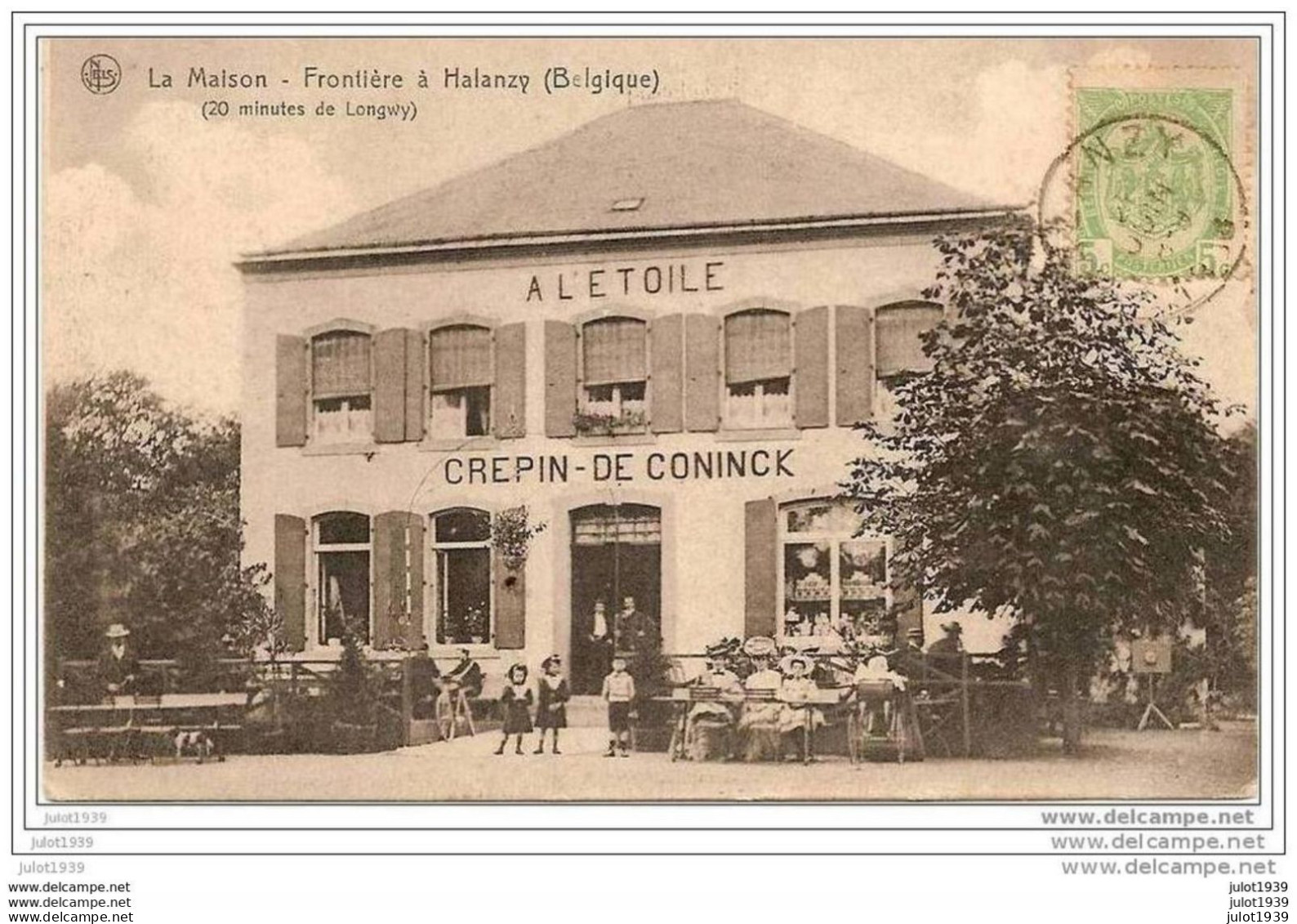 HALANZY ..--  Maison FRONTIERE . 1908 Vers GRANCEY - LE - CHATEAU ( Mme LABBE ) .  Voir Verso . - Aubange