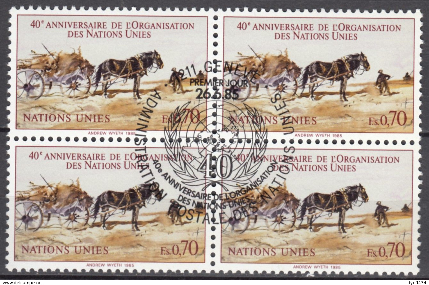 N° 134 En Bloc De 4 - O - ( E 1789 ) - Used Stamps