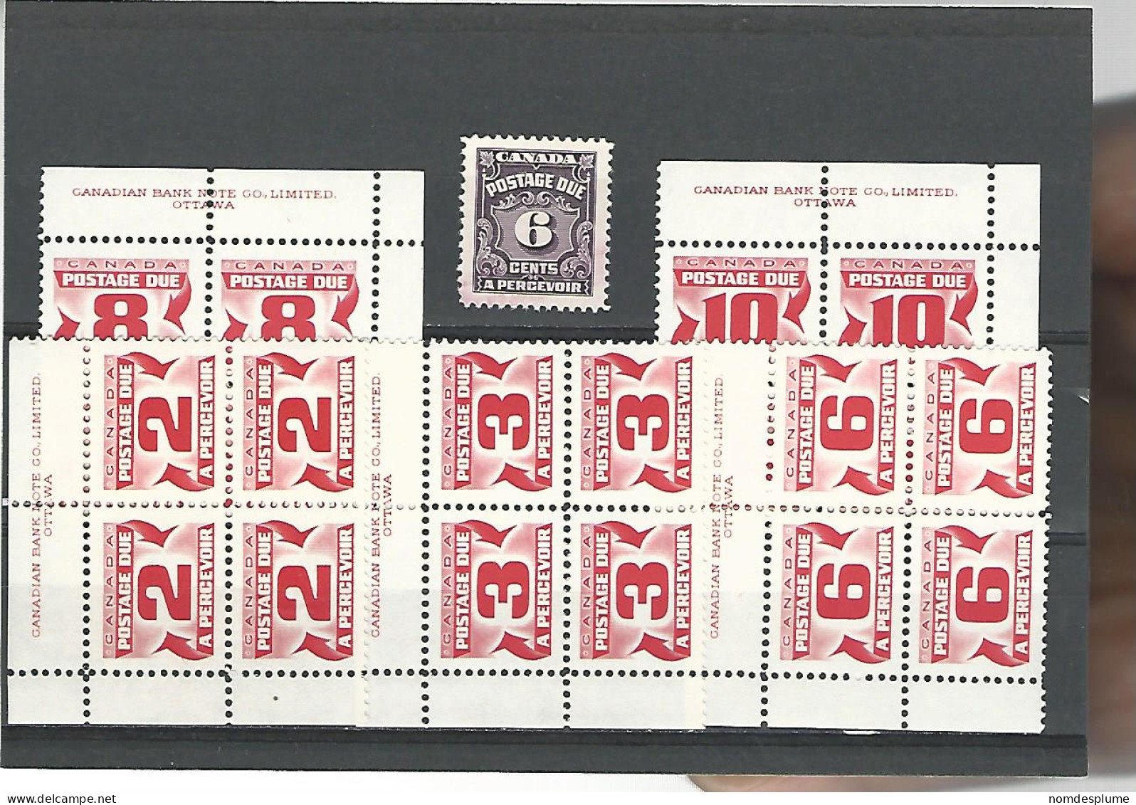 53981 ) Collection Canada  Postage Due  - Collections