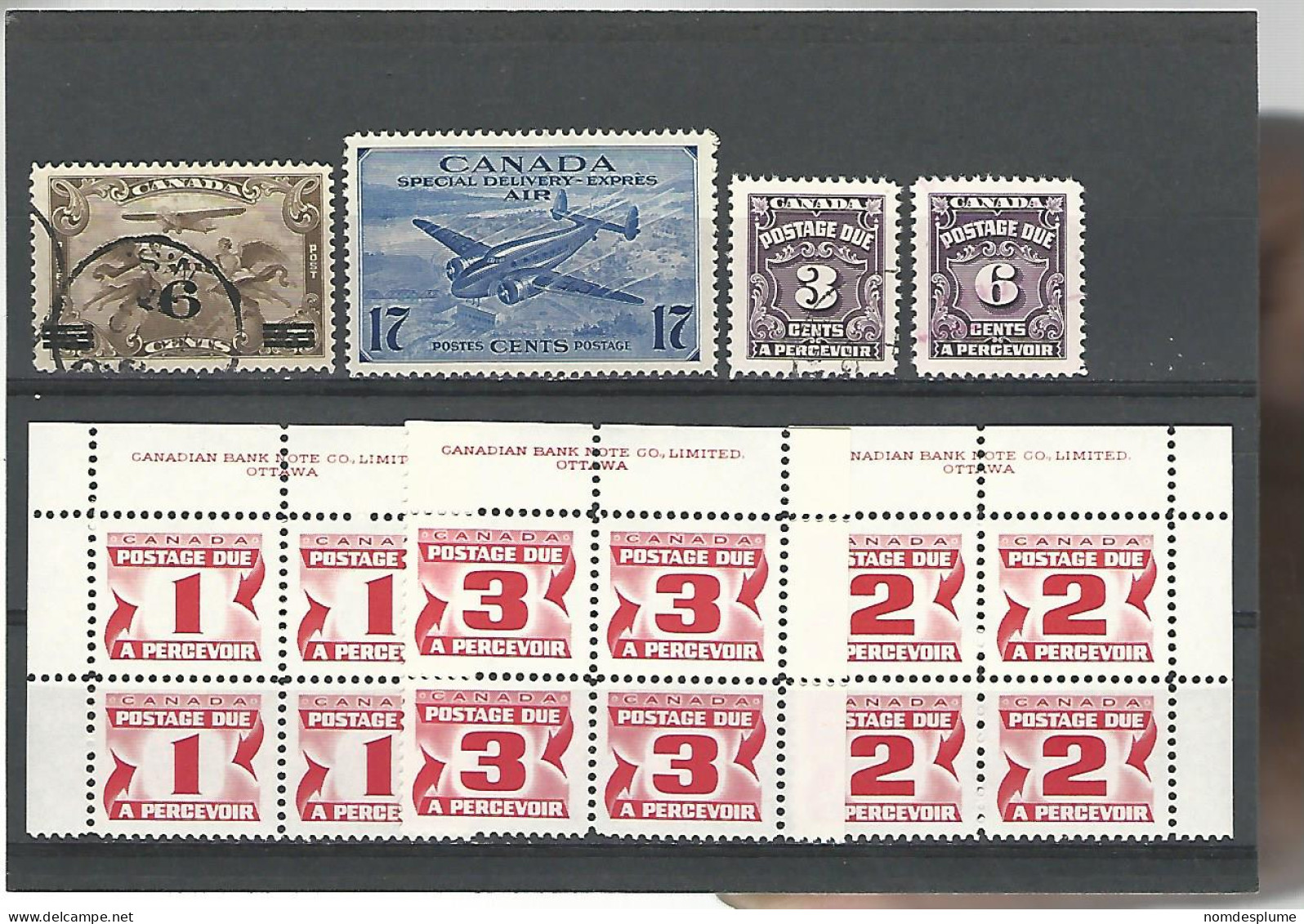 53982 ) Collection Canada  Postage Due Overprint - Collections