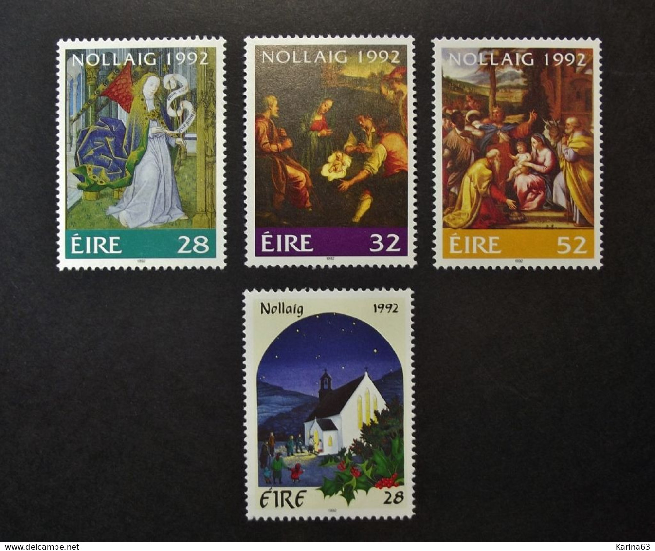 Ireland - Irelande - Eire - 1992 - Y&T N° 814 /817 ( 4 Val.) Christmas - Noel - Kerstmis - MNH - Postfris - Neufs