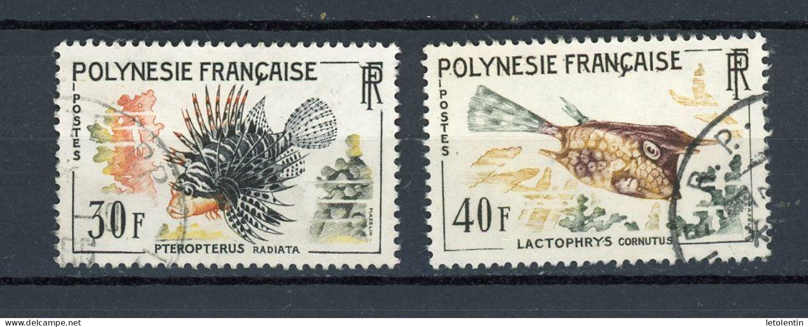 POLYNESIE - POISSONS - N° Yt 20+21 Obli. - Used Stamps