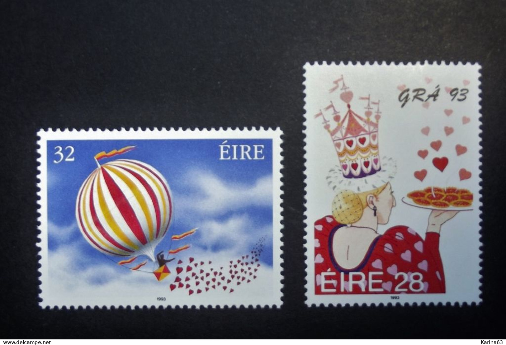 Ireland - Irelande - Eire - 1993 - Y&T N° 818 / 819 ( 2 Val.) Love Messages - Messages D'Amour - MNH - Postfris - Neufs