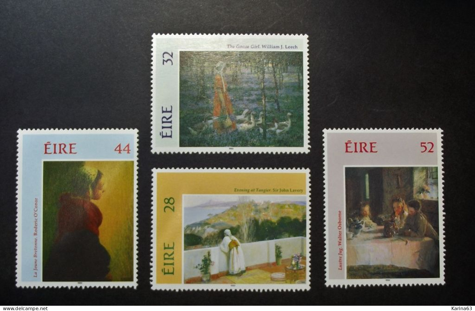 Ireland - Irelande - Eire - 1993 - Y&T N° 820 / 823 ( 4 Val.) Impressionism - Art - Tableaux - Kunst - MNH - Postfris - Neufs