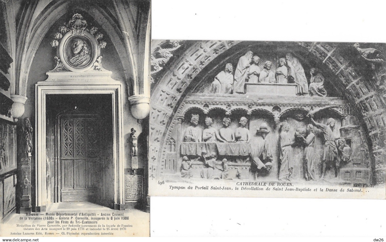 Lot N° 173 De 11 Cartes C.V. Non Circulées De Rouen, Musée Et Cathédrale - Statues - 5 - 99 Postales