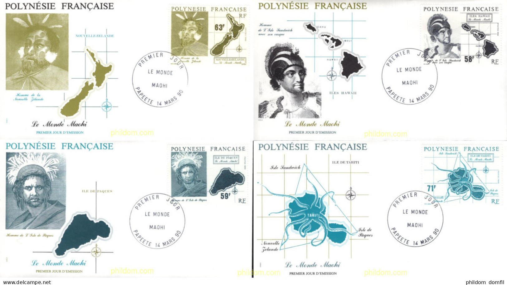 715193 MNH POLINESIA FRANCESA 1990 EL MUNDO MAHOI - Neufs