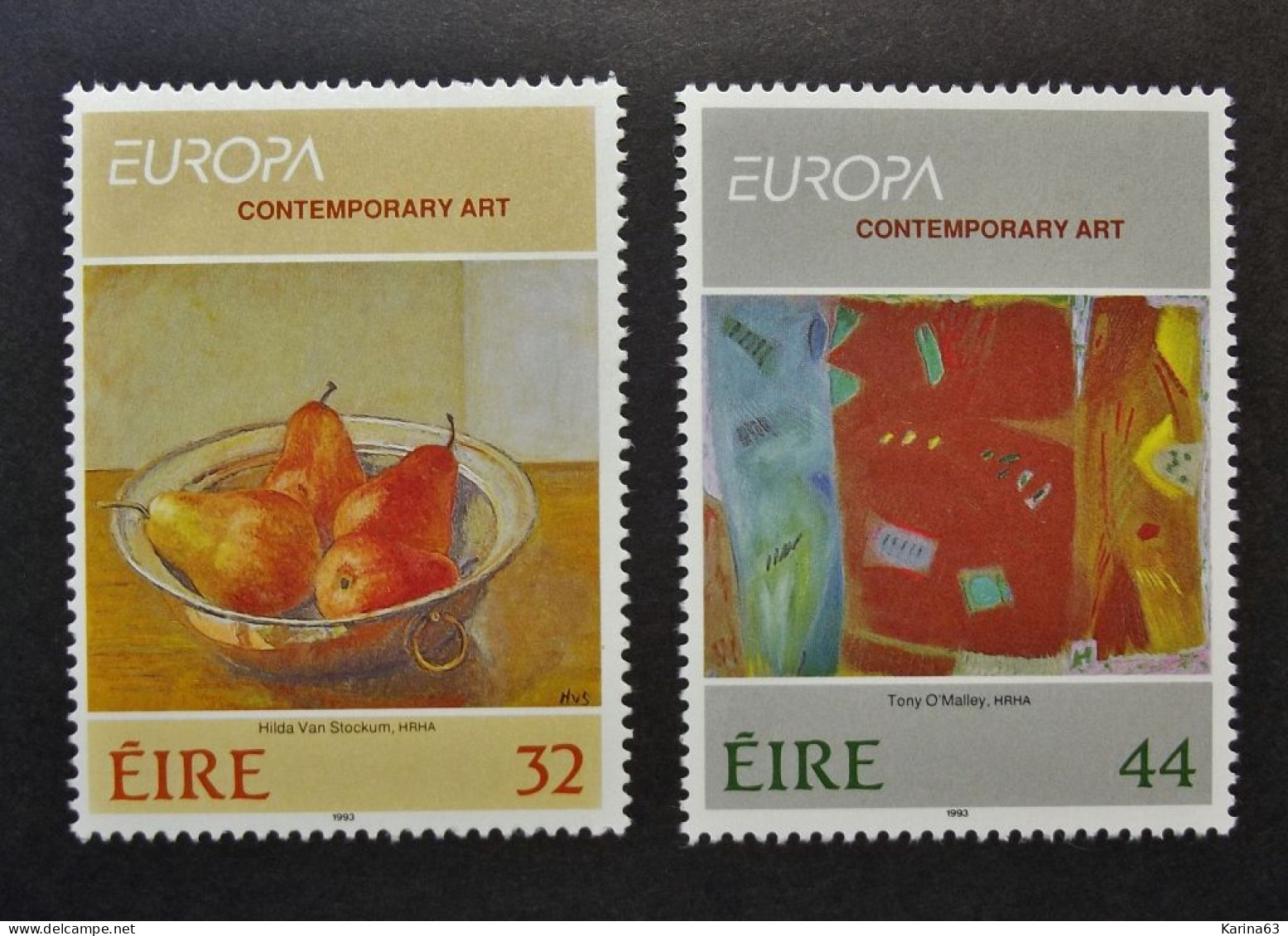 Ireland - Irelande - Eire - 1993 - Y&T N° 828 / 829 ( 2 Val.) Europe Contemporary Art - Tableaux - MNH - Postfris - Neufs