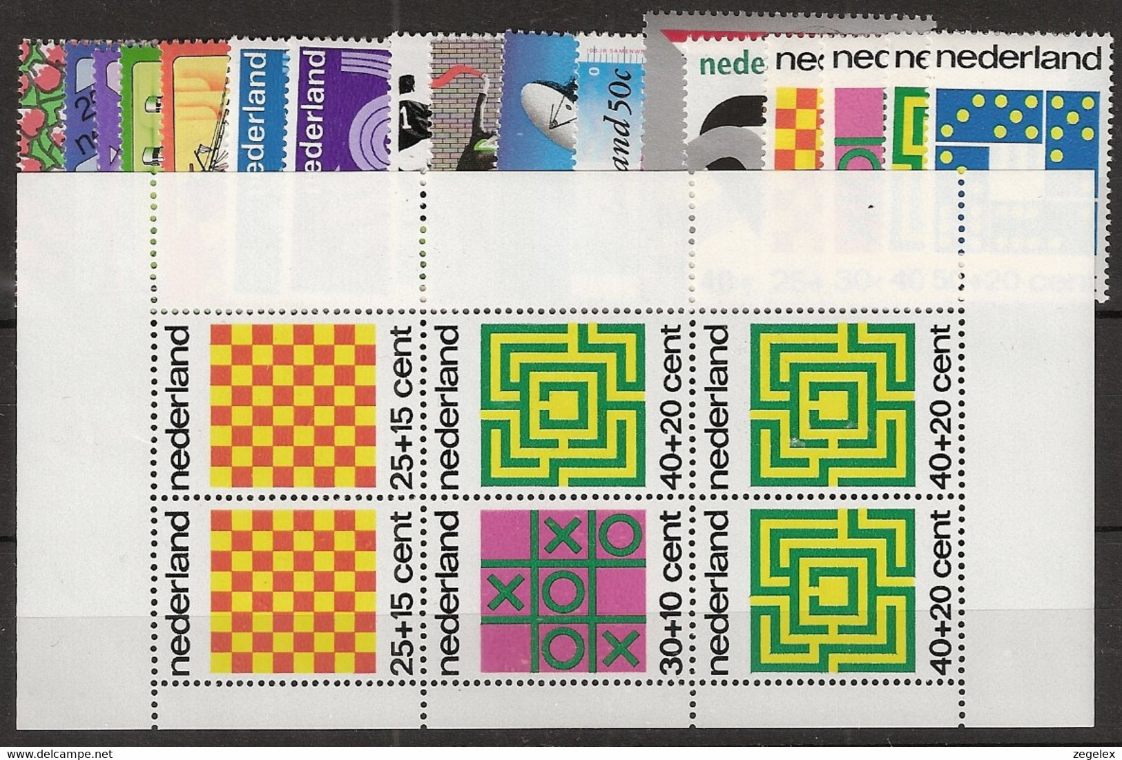 1973 Jaargang Nederland NVPH 1025-1042  Postfris/MNH** - Années Complètes