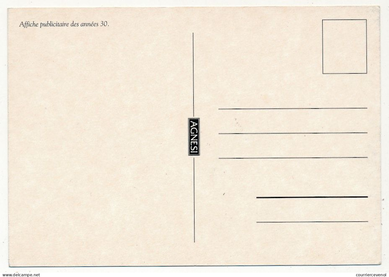 CPM - In Riviera Pasta Agnesi - Reproduction D'une Affiche Publicitaire Des Années 30 - Werbepostkarten