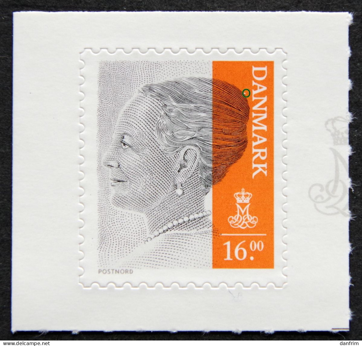 Denmark 2013 Colorless Patch At The Top Of The Hair   Minr.1739 II  MNH (**) ( Lot G 2152 ) - Variétés Et Curiosités