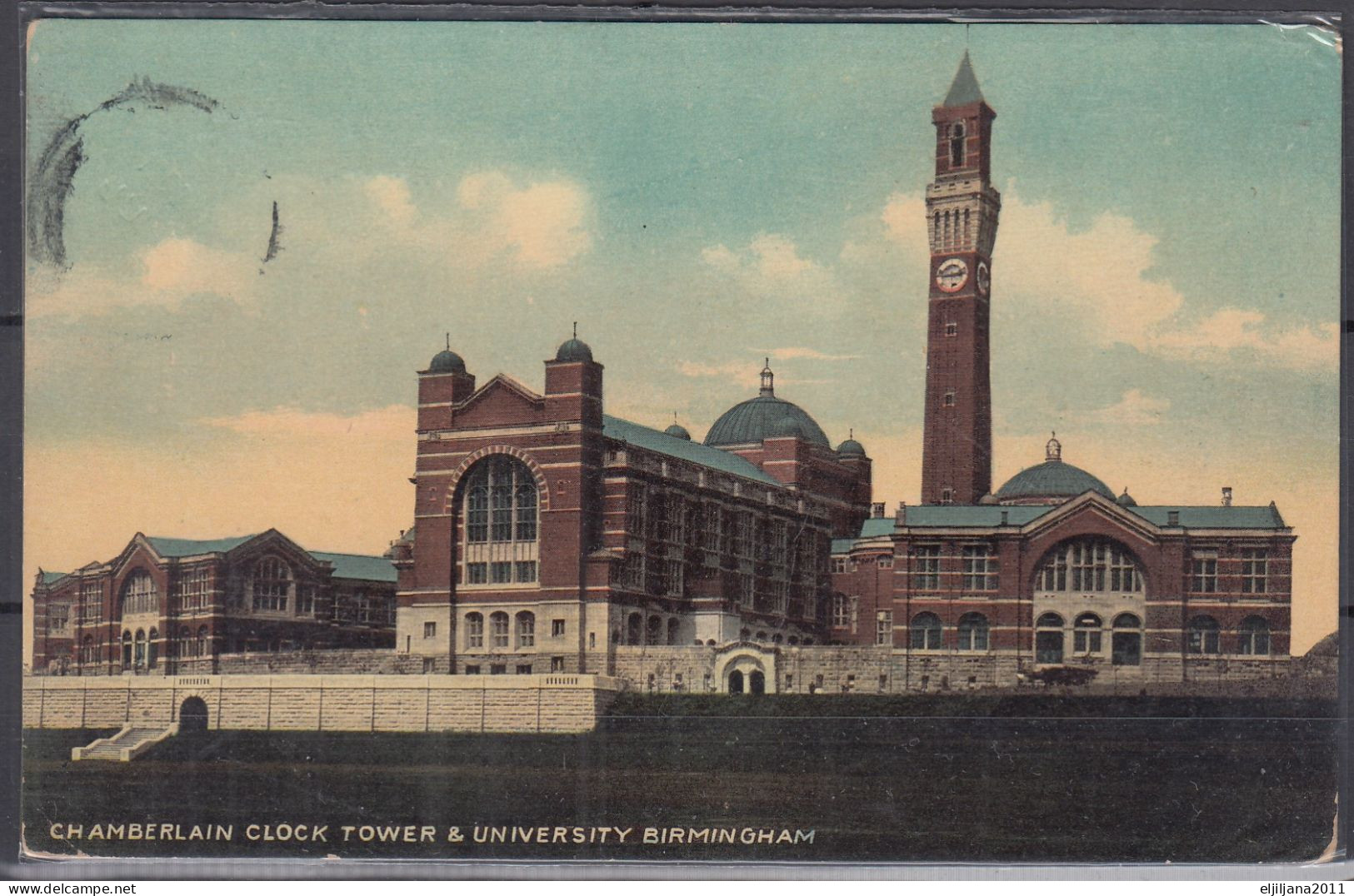 Action !! SALE !! 50 % OFF !! ⁕ United Kingdom ⁕ Chamberlain Clock Tower & University Birmingham ⁕ Used Postcard - Birmingham