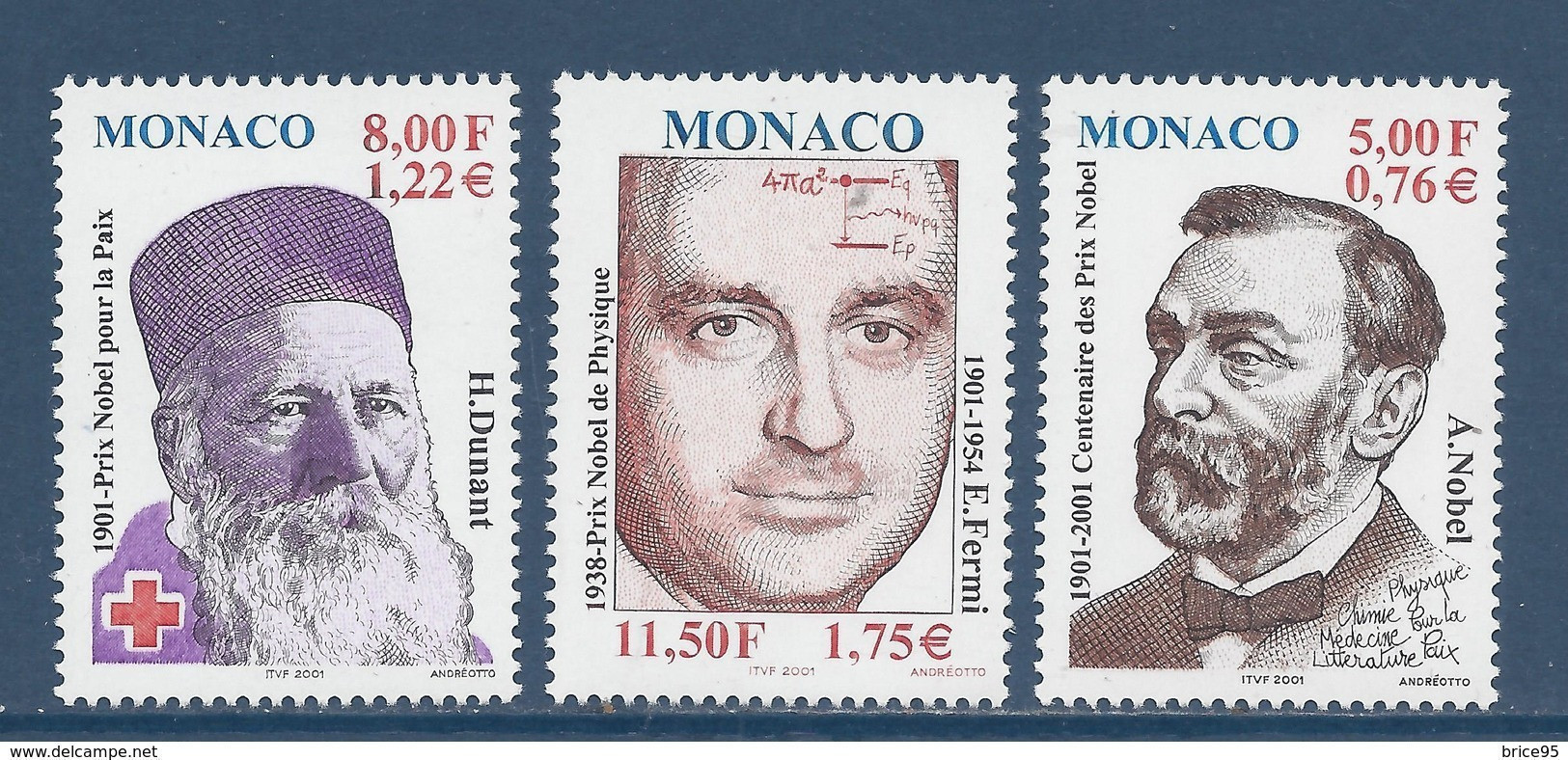 Monaco - YT N° 2314 à 2316 ** - Neuf Sans Charnière - 2001 - Nuevos