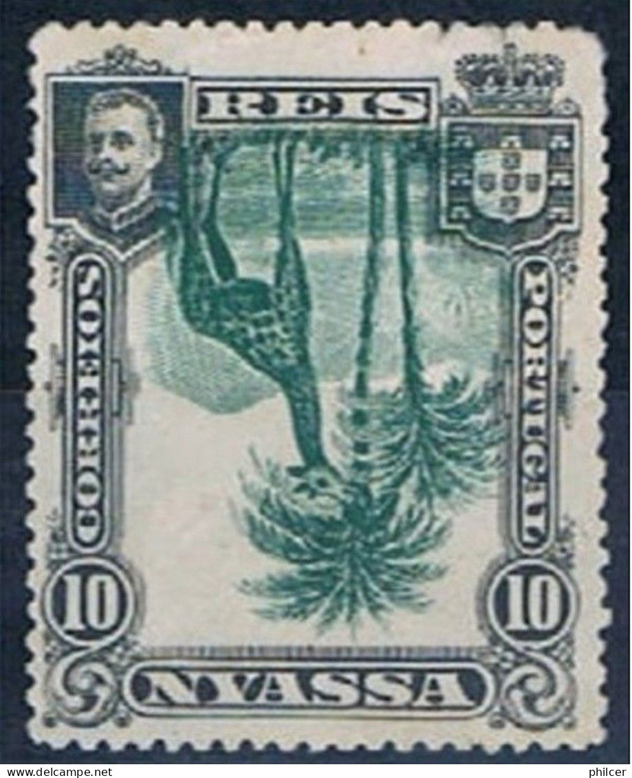 Companhia De Nyassa, 1901, # 29, Centro Invertido, MNG - Nyassa