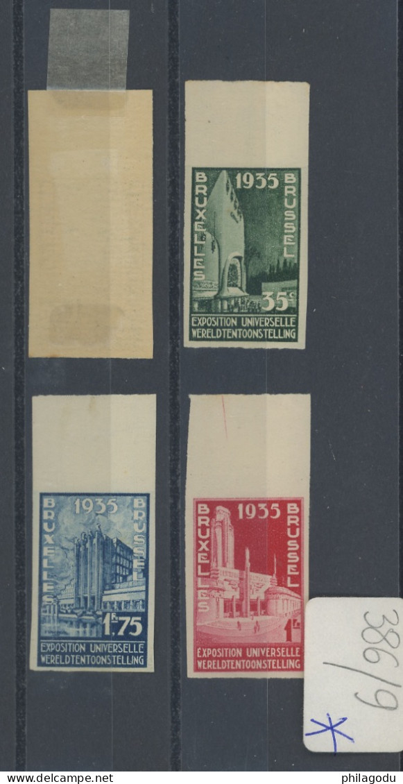 1934. Expo De Bruxelles 1935.   Avec * Met Plakker Rendent. Bord De Feuille  Tirage 200 Ex - 1931-1940