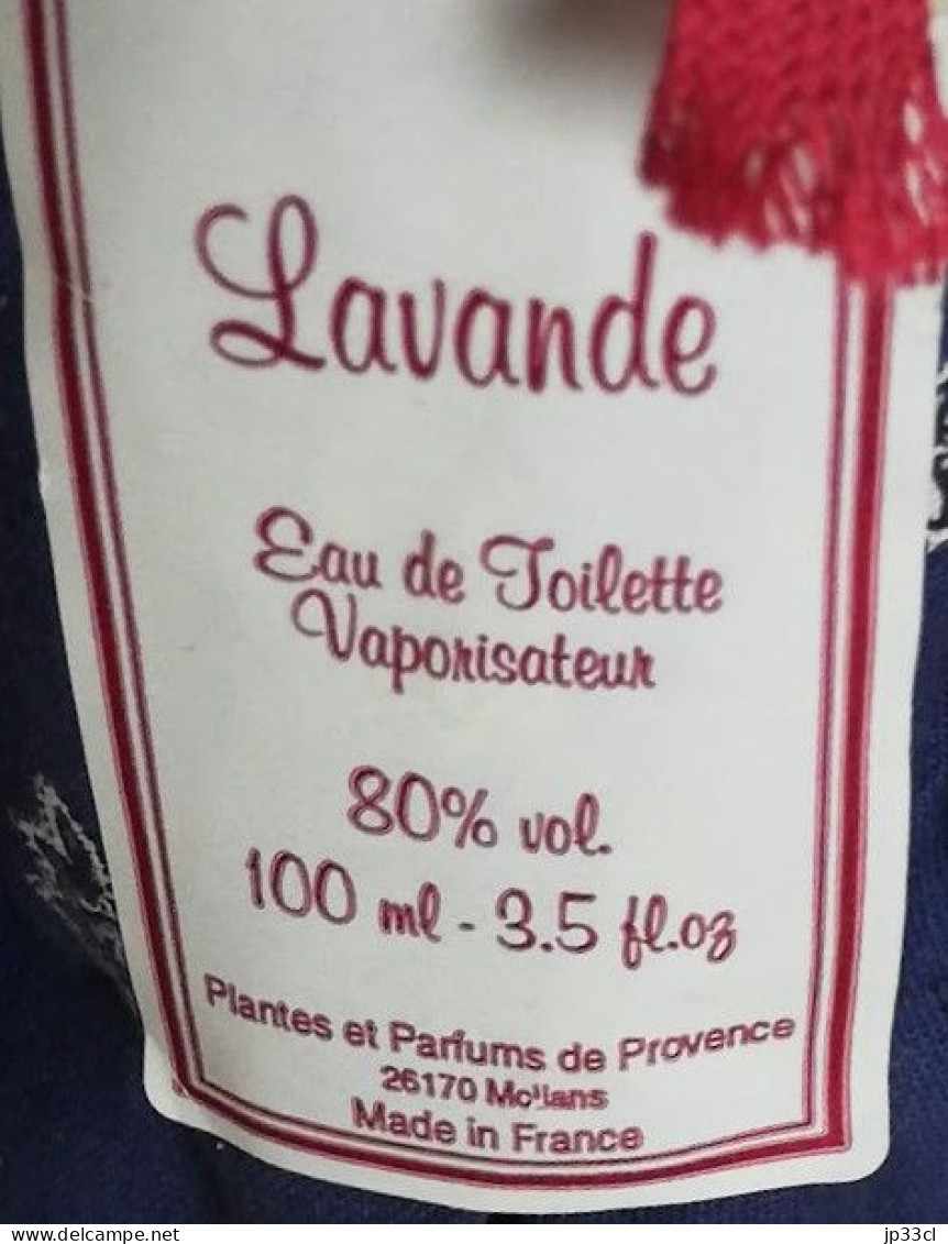 Eau De Toilette Vaporisateur "Lavande" (Plantes Et Parfums De Provence, Mollans, 100 Ml) Flacon Plein - Ohne Zuordnung