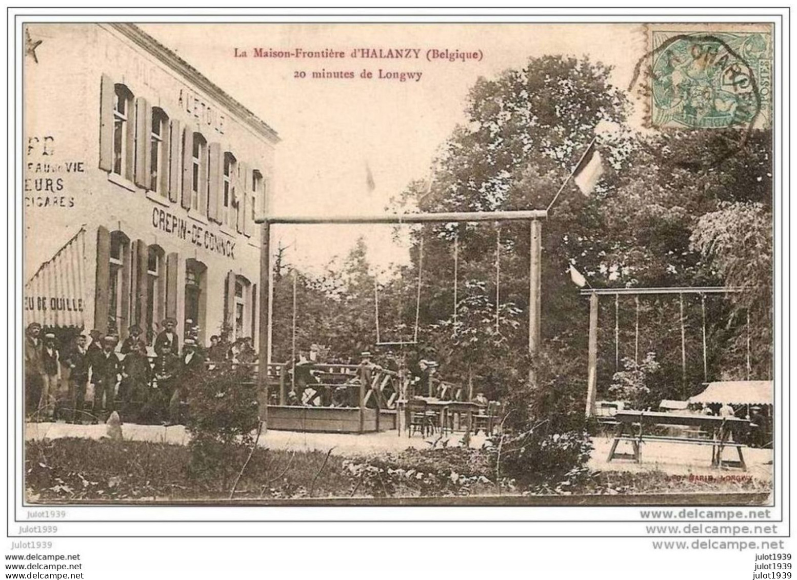 Julot1939 ...  HALANZY ..-- Maison FRONTIERE . 1905 Vers AVESNES SUR HELPE ( Mr E. BLICK ) . Voir Verso . - Aubange