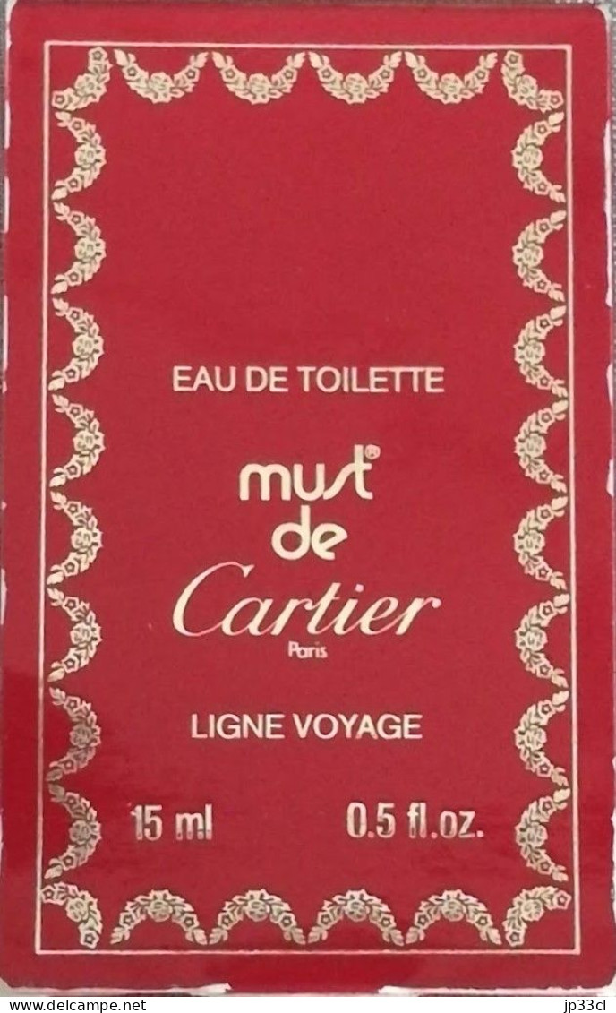 Eau De Toilette "Must De Cartier" (Paris, 15 Ml) Flacon à Moitié Vide - Miniatures Femmes (avec Boite)