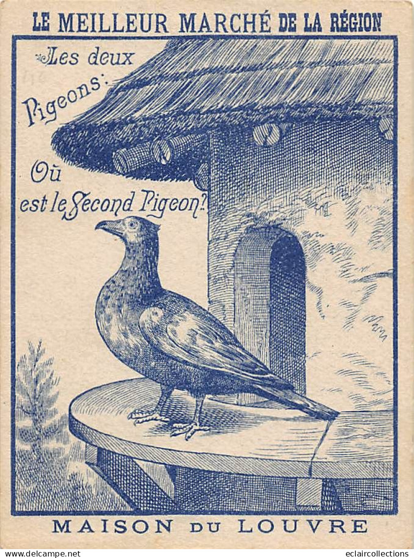 Image        49         Devinette  .Maison Du Louvre Niort   2 Pigeons  Où Est Le Second ?  11x8.5         (voir Scan) - Autres & Non Classés
