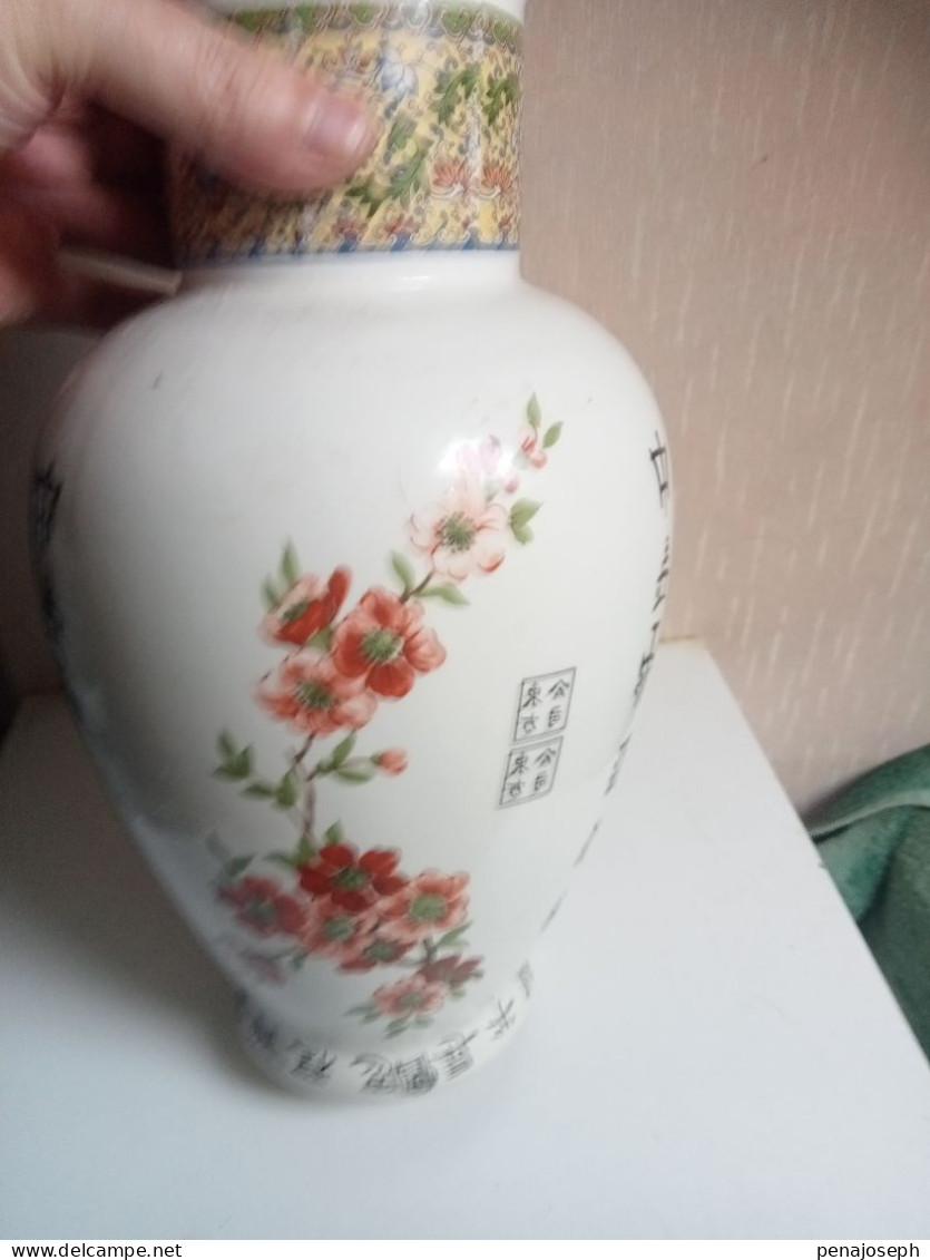 vase ancien asiatique hauteur 32 cm diamètre 17 cm
