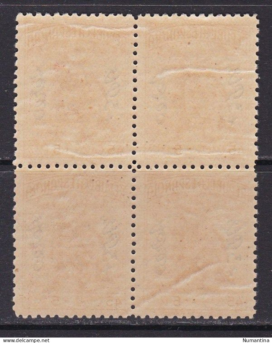 1938 - España - Edifil 768 - Cruz Roja Española Aereo - Bloque 4 - MNH - Valor 124 € - Errors & Oddities