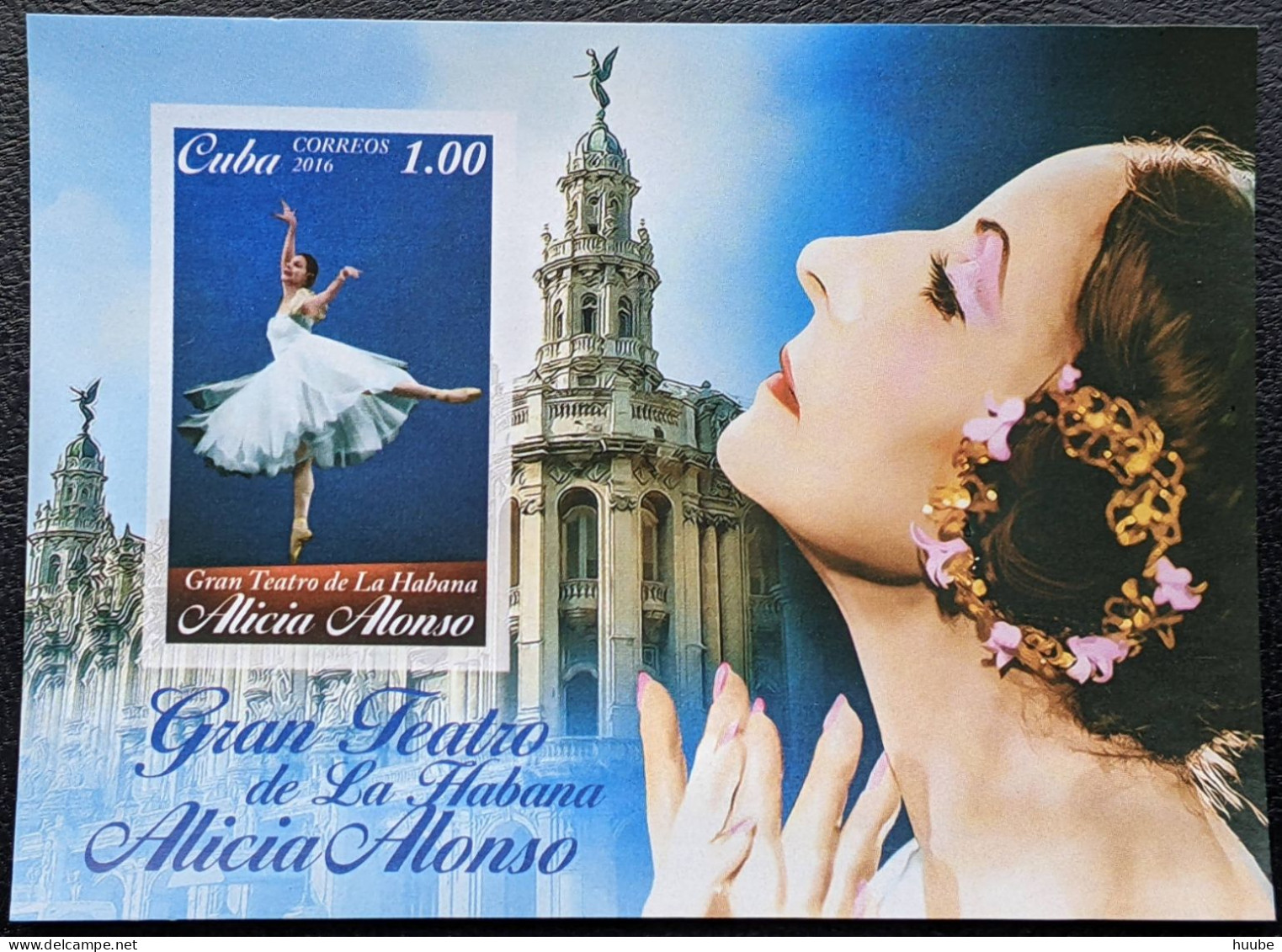 Cuba, 2016, Mi 6046, Alicia Alonso Grand Theater Of Havana, Block 332, MNH - Danse