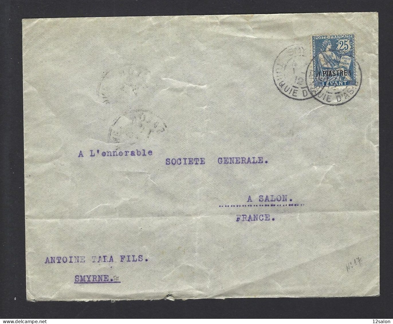 LETTRE SMYRNE TURQUIE D'ASIE Sur MOUCHON - Covers & Documents