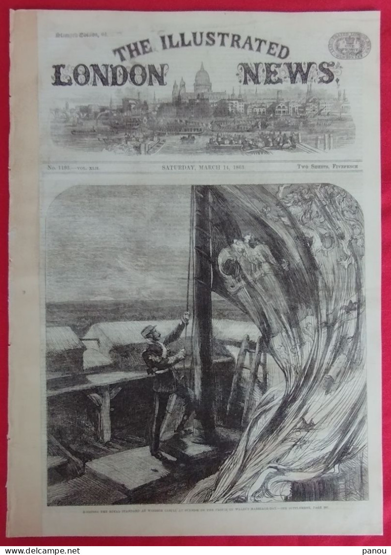 THE ILLUSTRATED LONDON NEWS 1193 MARCH 14,1863 PRUSSIA. WINDSOR. PRINCESS ALEXANDRA. MARRIAGE SUPPLEMENT - Autres & Non Classés